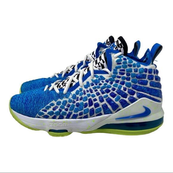 Nike LEBRON 17 GS 'SPRITE' BQ5594-434 Basketball Shoes Youth Size 7 Women Size 5 - Picture 1 of 10